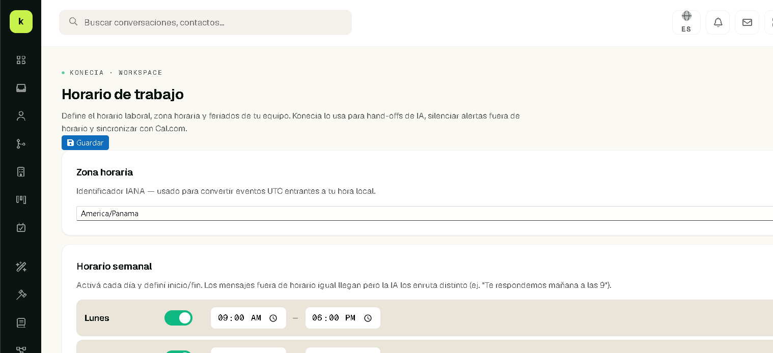 Horario de trabajo